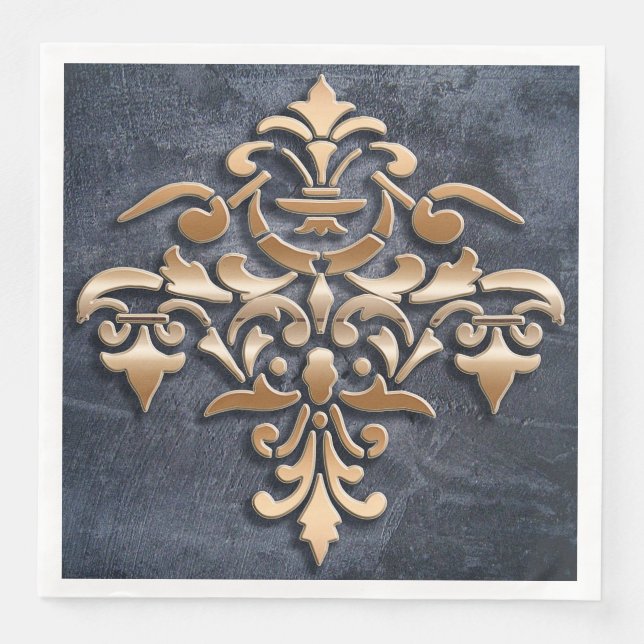 Guardanapo De Papel De Jantar elemento damask (Frente)