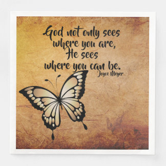 Guardanapo De Papel De Jantar Elogando Janto Napkin Deus Vê Onde Você Pode Estar