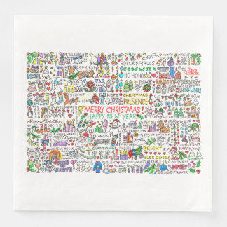 Guardanapo De Papel De Jantar Espírito de Natal Festivo Napkins