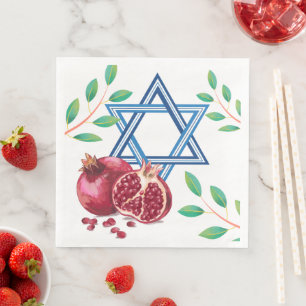 Guardanapo De Papel De Jantar Estrela de David Pomegranato deixa judia