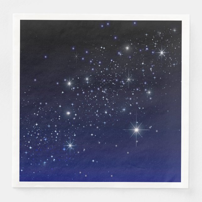 GUARDANAPO DE PAPEL DE JANTAR ESTRELAS NO ESPAÇO (Frente)