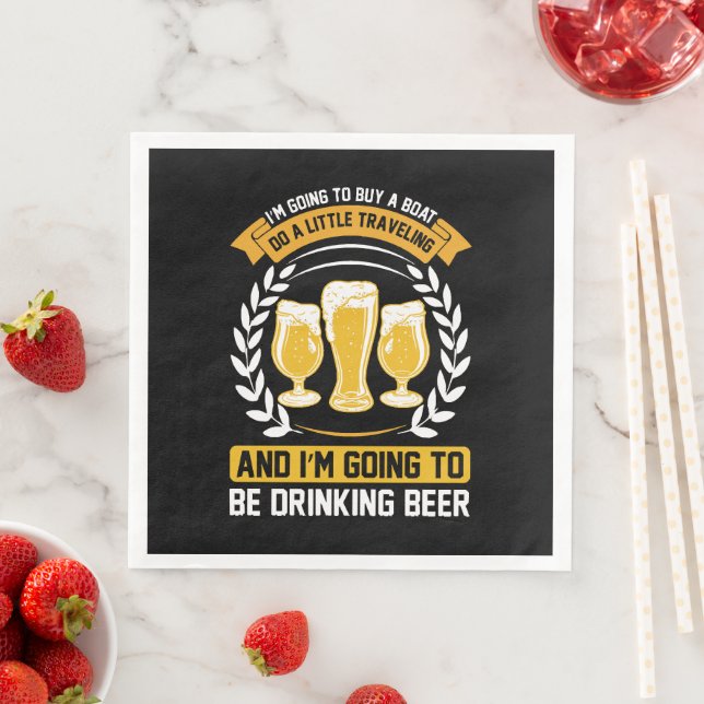 Guardanapo De Papel De Jantar Eu vou estar bebendo cerveja (Insitu)