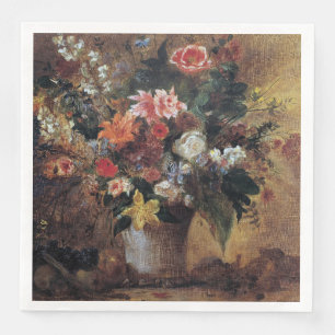 Guardanapo De Papel De Jantar Eugene Delacroix Buquê de Flores