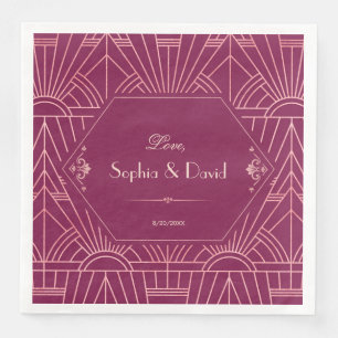 Guardanapo De Papel De Jantar Excelente Rosa Cooper 1920 Gatsby