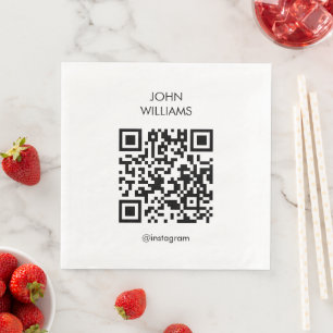 Guardanapo De Papel De Jantar Exibição Personalizável de Artista Abrindo Código