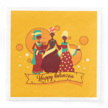 Feliciz Natal Kwanzaa 3 Senhoras Amarelas