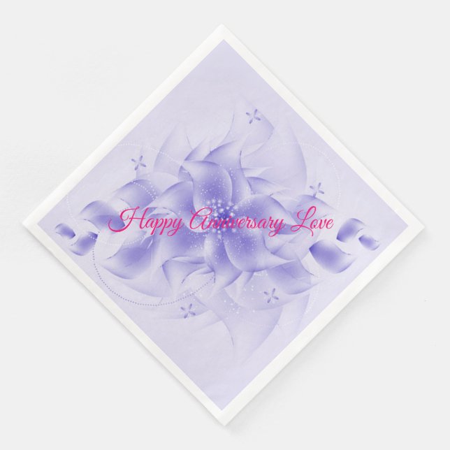 Guardanapo De Papel De Jantar Feliz Aniversário Amor (Canto)