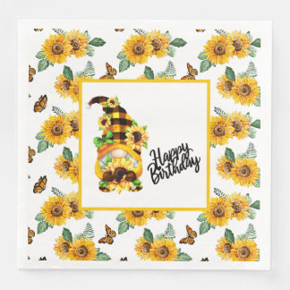 Guardanapo De Papel De Jantar Feliz Aniversário Gnome