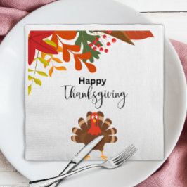 Guardanapo De Papel De Jantar Feliz Dia de Ação de Graças do Outono da Turquia
