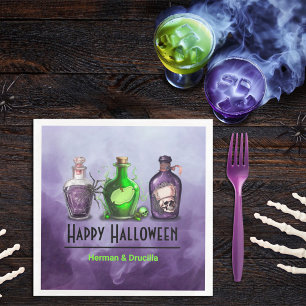 Guardanapo De Papel De Jantar Feliz Halloween Apothecary Jar