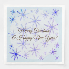 Guardanapo De Papel De Jantar Felizes Feriados, Flocos de Neve, Papel Napkin