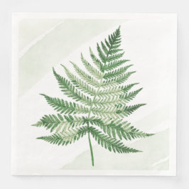 Guardanapo De Papel De Jantar Fern Verde Minimalista
