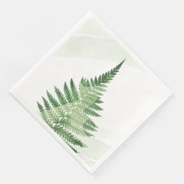 Guardanapo De Papel De Jantar Fern Verde Minimalista