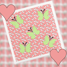 Guardanapo De Papel De Jantar Festa de aniversário de Borboleta Verde