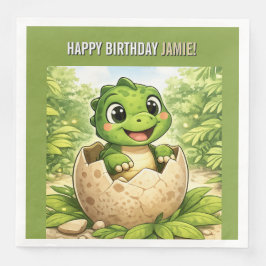 Guardanapo De Papel De Jantar Festa de Aniversário Infantil de Dinossauro Bebê F