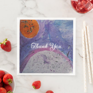 Guardanapo De Papel De Jantar Festa de Aniversário Infantil Nebulosa Aquarela Có