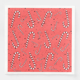 Guardanapo De Papel De Jantar Festa de Natal infantil e vermelho familiar