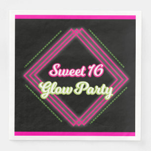 Guardanapo De Papel De Jantar Festa Sweet 16 Glow