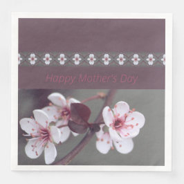 Guardanapo De Papel De Jantar Flor de Floral Branca