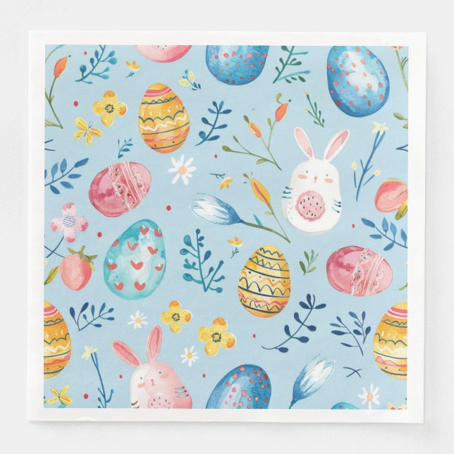 Guardanapo De Papel De Jantar Florada de Primavera Páscoa 4 (Frente)