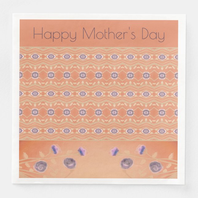 Guardanapo De Papel De Jantar Floral com Padrão (Frente)