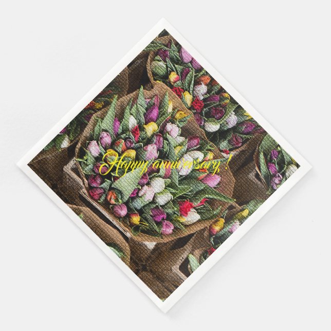 Guardanapo De Papel De Jantar Floral Moderno Elegante (Canto)