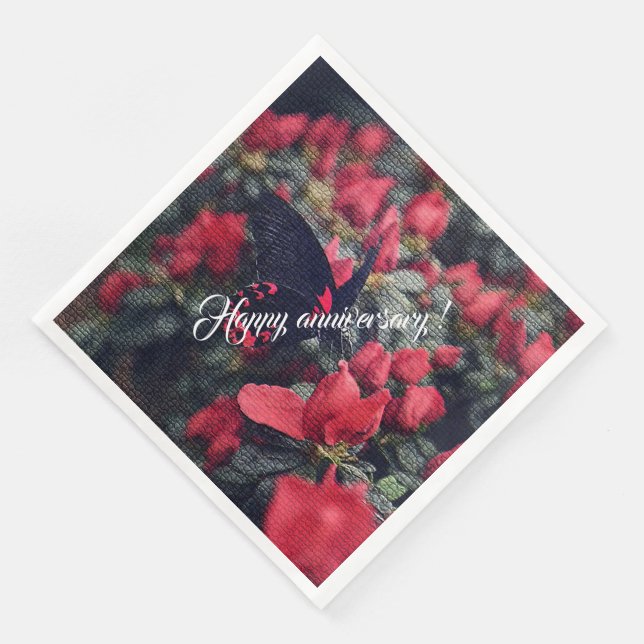 Guardanapo De Papel De Jantar Floral Moderno Elegante (Canto)