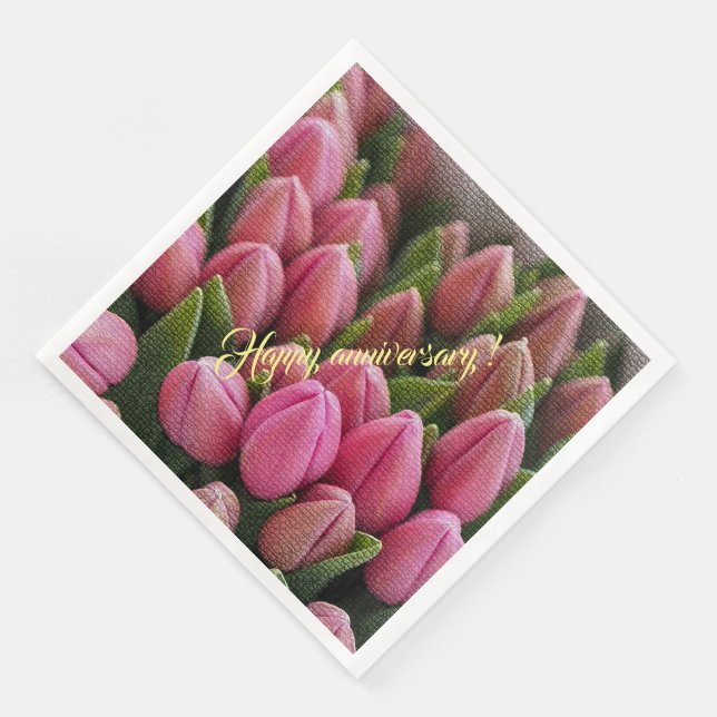 Guardanapo De Papel De Jantar Floral Moderno Elegante (Canto)