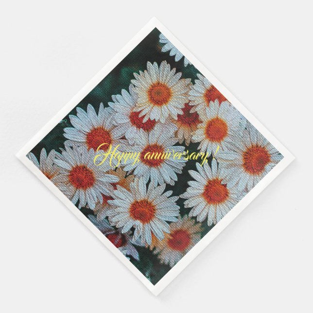Guardanapo De Papel De Jantar Floral Moderno Elegante (Canto)