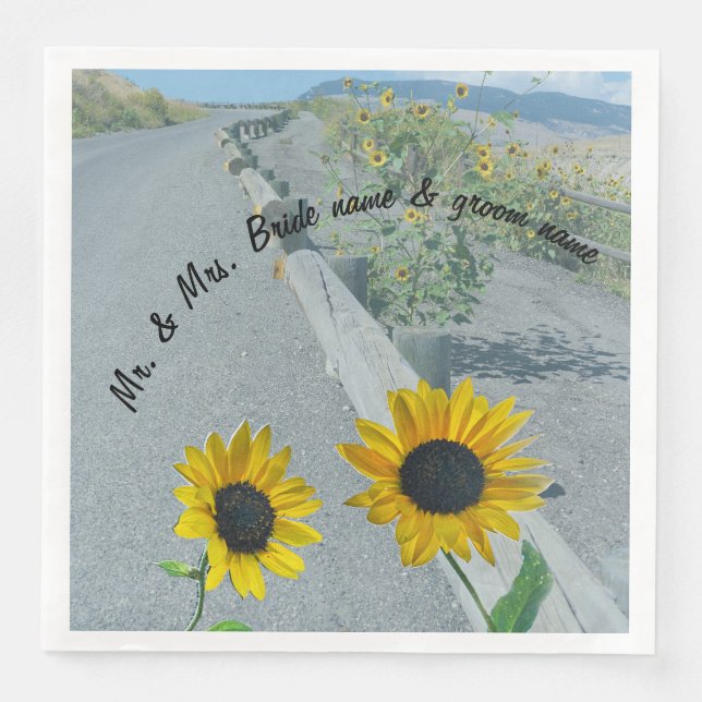 Guardanapo De Papel De Jantar Flores casuais de serra (Frente)