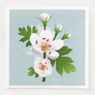 Guardanapo De Papel De Jantar Flores Hawthorn