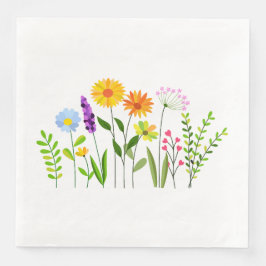 Guardanapo De Papel De Jantar Flores selvagens primavera Summer