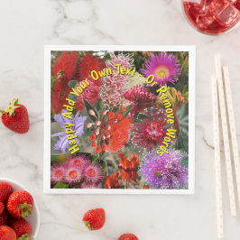 Guardanapo De Papel De Jantar Flores Silvestres Nativas Australianas Grandes