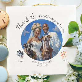Guardanapo De Papel De Jantar Foto Paw-tógrafo Personalizável com seus Cachorros