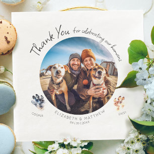 Guardanapo De Papel De Jantar Foto Paw-tógrafo Personalizável com seus Cachorros