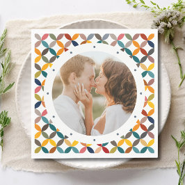 Guardanapo De Papel De Jantar Foto Personalizada Moderna Colorida