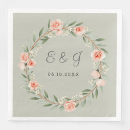 Guardanapo De Papel De Jantar Fraqueza rosa, romântica