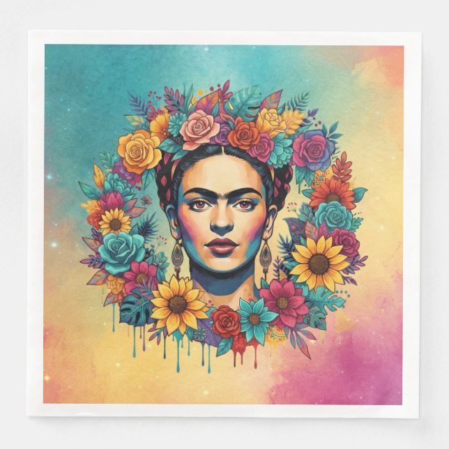 Guardanapo De Papel De Jantar Frida Kahlo (Frente)
