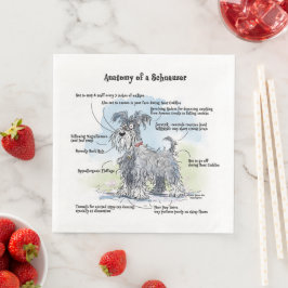 Guardanapo De Papel De Jantar Funny Schnauzer Paper Napkin