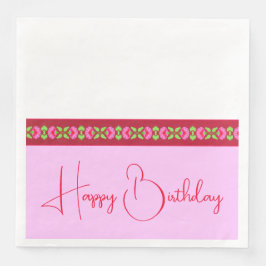 Guardanapo De Papel De Jantar Fuschia Floral Rosa