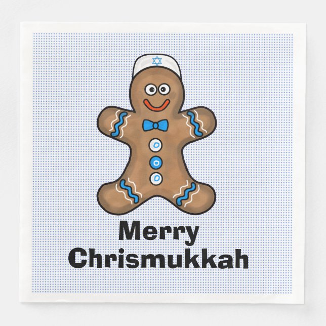 Guardanapo De Papel De Jantar Gingerpão Judeu Chrismukkah Napkins (Frente)