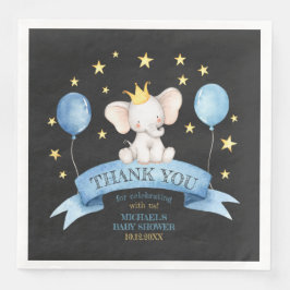 Guardanapo De Papel De Jantar giz bebê elefante ESTRELAS BALÕES