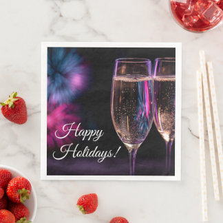 Guardanapo De Papel De Jantar glasses of champagne for New Year's