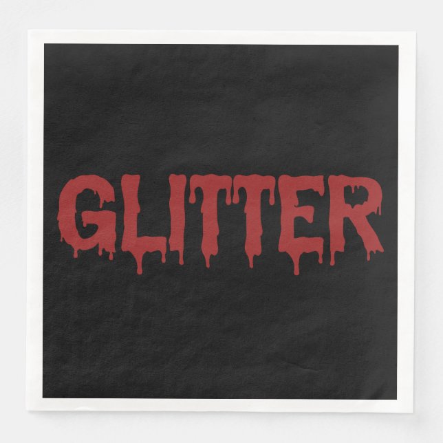 Guardanapo De Papel De Jantar Glitter in Blood Typografie (Frente)
