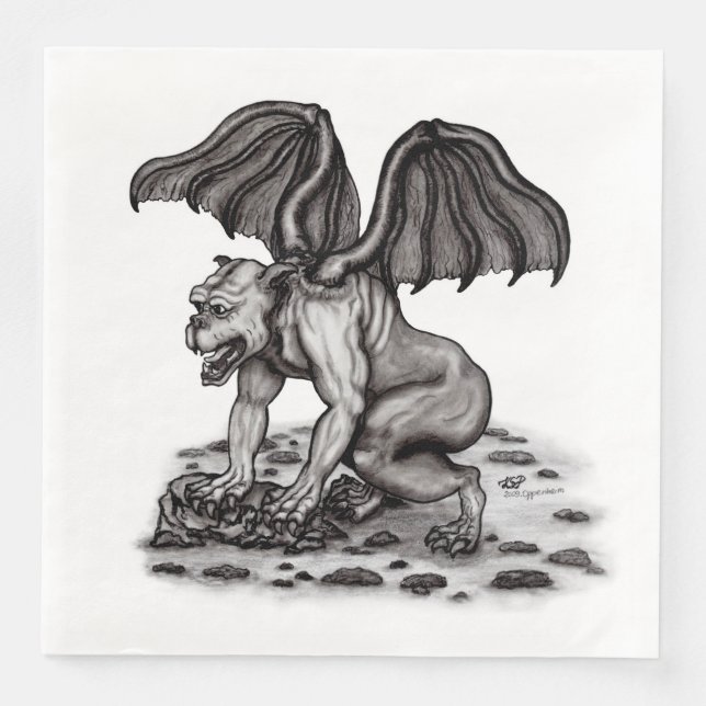 Guardanapo De Papel De Jantar Golem Gargoyle (Frente)