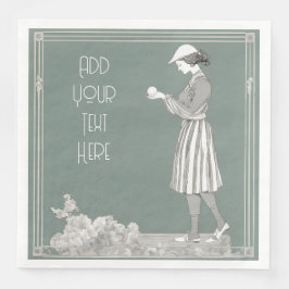 Guardanapo De Papel De Jantar Golfer Personalizado De Mulher - Conjunto De 50