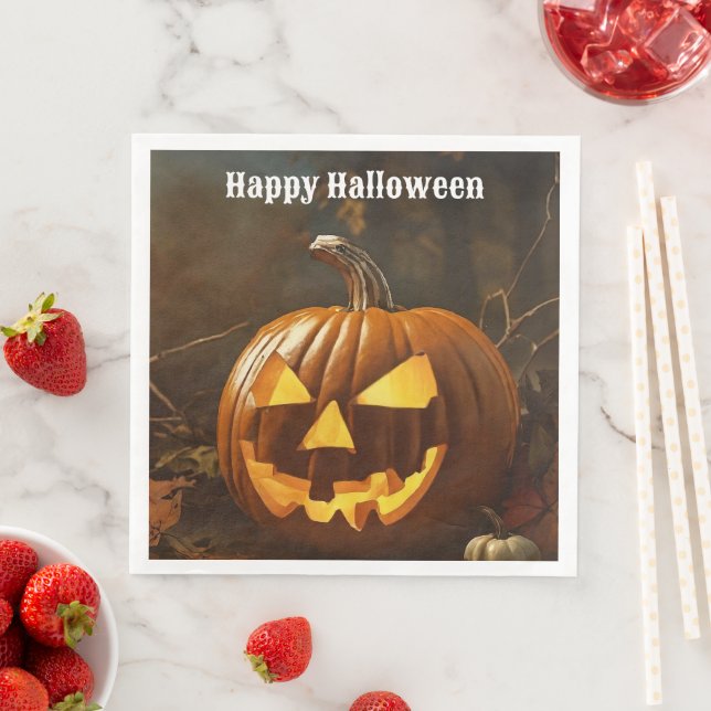 Guardanapo De Papel De Jantar Grande Coleção de Halloween de Pumpkin (Insitu)
