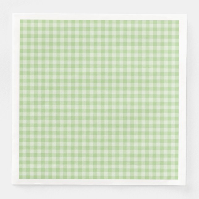 Guardanapo De Papel De Jantar Green Checkerboard Pattern (Frente)