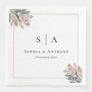 Guardanapo De Papel De Jantar Greenery Austrália Personalizado Casamento Napkins