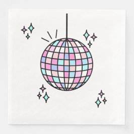 Guardanapo De Papel De Jantar Groovy Disco Ball Birthday